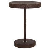 5 Piece Garden Bar Set with Cushions Poly Rattan Brown - Rear View