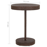 5 Piece Garden Bar Set with Cushions Poly Rattan Brown - Extra Image