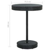 5 Piece Garden Bar Set with Cushions Poly Rattan Black - Extra Image