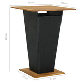 3 Piece Garden Bar Set with Cushions Poly Rattan Black - Extra Image