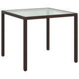3 Piece Outdoor Dining Set Poly Rattan Brown