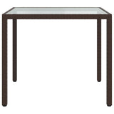 3 Piece Outdoor Dining Set Poly Rattan Brown