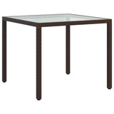 3 Piece Outdoor Dining Set Poly Rattan Brown
