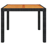 3 Piece Outdoor Dining Set with Cushions Poly Rattan Black