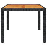 5 Piece Outdoor Dining Set with Cushions Poly Rattan Black - Extra Image