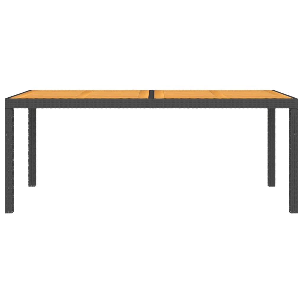 5 Piece Outdoor Dining Set with Cushions Poly Rattan Black