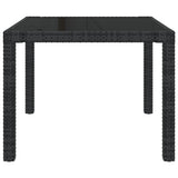 3 Piece Outdoor Dining Set with Cushions Poly Rattan Black