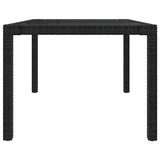 7 Piece Outdoor Dining Set with Cushions Poly Rattan Black - Extra Image