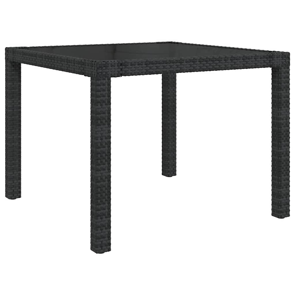 3 Piece Outdoor Dining Set with Cushions Poly Rattan Black