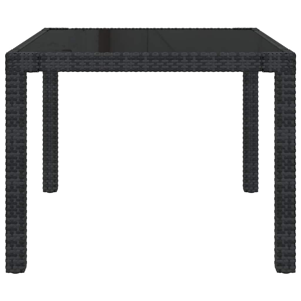3 Piece Outdoor Dining Set with Cushions Poly Rattan Black