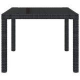 3 Piece Outdoor Dining Set with Cushions Poly Rattan Black
