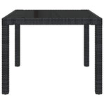 3 Piece Outdoor Dining Set with Cushions Poly Rattan Black