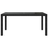 5 Piece Outdoor Dining Set with Cushions Poly Rattan Black - Extra Image