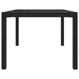 5 Piece Outdoor Dining Set with Cushions Poly Rattan Black