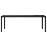 7 Piece Outdoor Dining Set with Cushions Poly Rattan Black - Extra Image