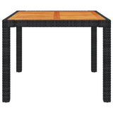 3 Piece Outdoor Dining Set with Cushions Poly Rattan Black - Extra Image