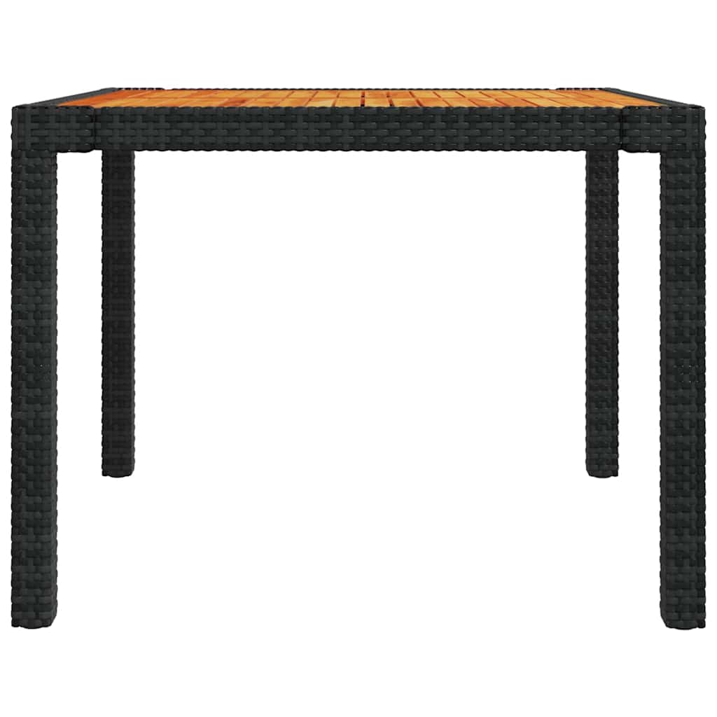 3 Piece Outdoor Dining Set with Cushions Poly Rattan Black