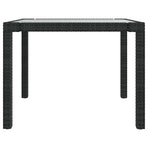 5 Piece Outdoor Dining Set with Cushions Poly Rattan Black