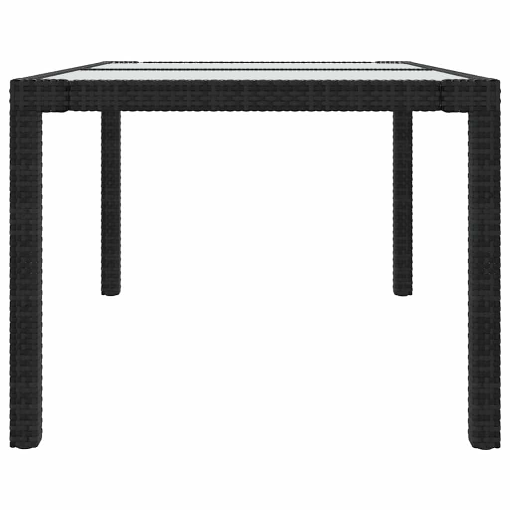 5 Piece Outdoor Dining Set with Cushions Poly Rattan Black