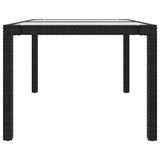 5 Piece Outdoor Dining Set with Cushions Poly Rattan Black - Extra Image