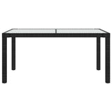 7 Piece Outdoor Dining Set with Cushions Poly Rattan Black - Extra Image