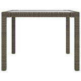 3 Piece Outdoor Dining Set with Cushions Poly Rattan Grey - Extra Image