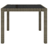3 Piece Outdoor Dining Set with Cushions Poly Rattan Grey
