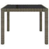 3 Piece Outdoor Dining Set with Cushions Poly Rattan Grey - Extra Image