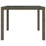 3 Piece Outdoor Dining Set with Cushions Poly Rattan Grey - Extra Image