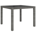 5 Piece Outdoor Dining Set with Cushions Poly Rattan Grey
