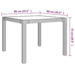 5 Piece Outdoor Dining Set with Cushions Poly Rattan Grey