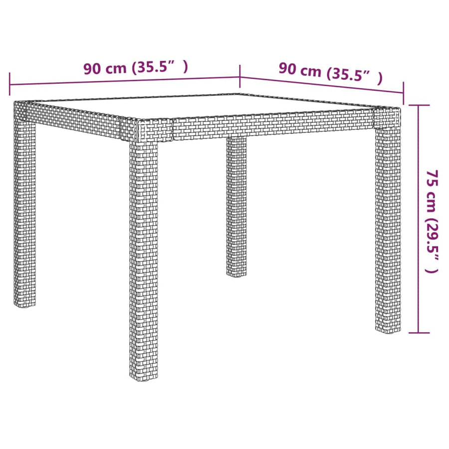 5 Piece Outdoor Dining Set with Cushions Poly Rattan Grey