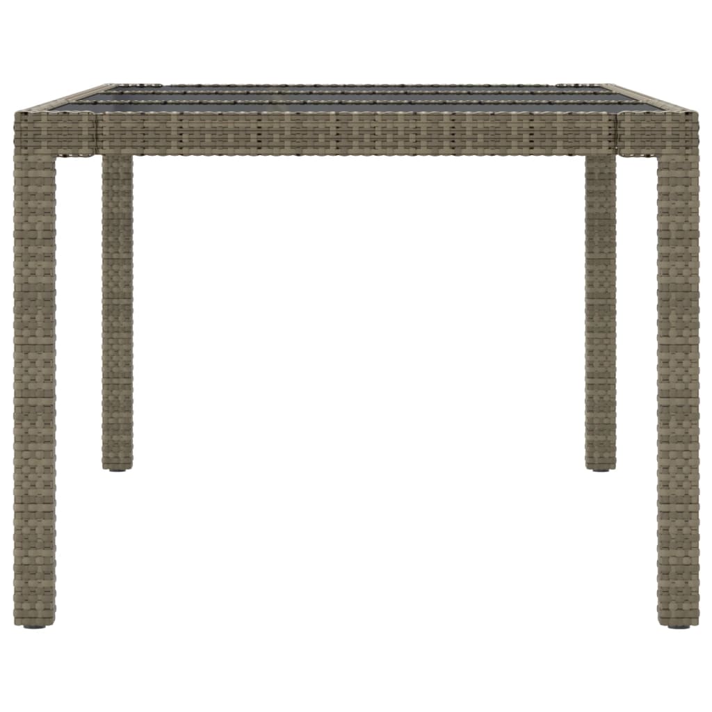 7 Piece Outdoor Dining Set with Cushions Poly Rattan Grey