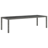 9 Piece Outdoor Dining Set with Cushions Poly Rattan Grey - Top-Down View