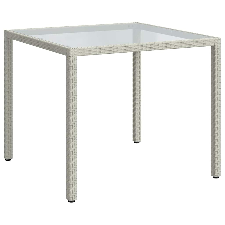 3 Piece Outdoor Dining Set with Cushions Poly Rattan White