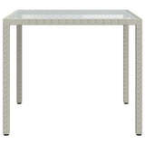 3 Piece Outdoor Dining Set with Cushions Poly Rattan White