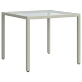 3 Piece Outdoor Dining Set with Cushions Poly Rattan White