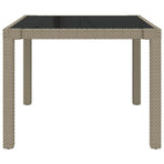 3 Piece Outdoor Dining Set with Cushions Poly Rattan Beige