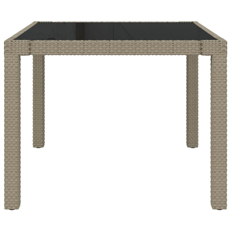 3 Piece Outdoor Dining Set with Cushions Poly Rattan Beige