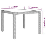3 Piece Outdoor Dining Set with Cushions Poly Rattan Beige - Extra Image