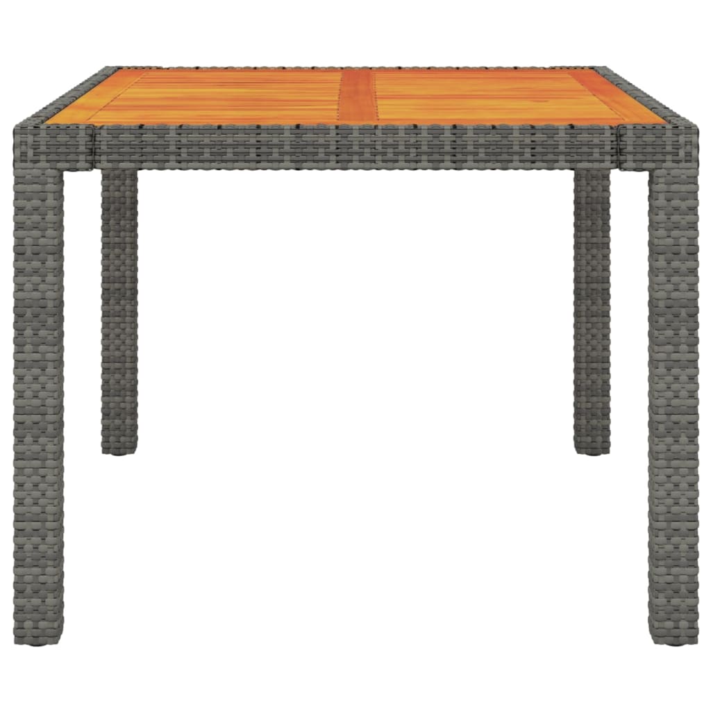 3 Piece Outdoor Dining Set with Cushions Poly Rattan Grey