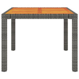 3 Piece Outdoor Dining Set with Cushions Poly Rattan Grey