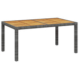 5 Piece Outdoor Dining Set with Cushions Poly Rattan Grey - Top-Down View