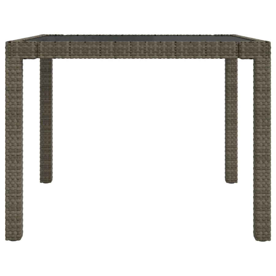 5 Piece Outdoor Dining Set with Cushions Poly Rattan Grey