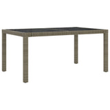 5 Piece Outdoor Dining Set with Cushions Poly Rattan Grey