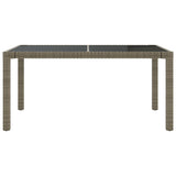 5 Piece Outdoor Dining Set with Cushions Poly Rattan Grey