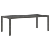 7 Piece Outdoor Dining Set with Cushions Poly Rattan Black and Grey
