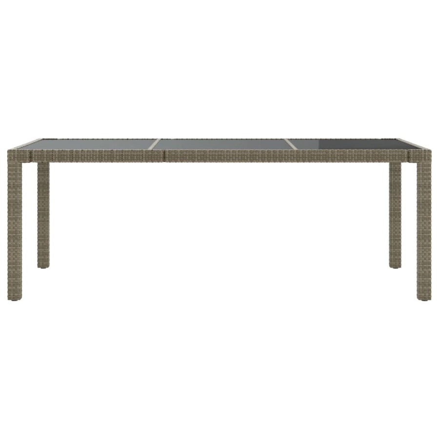 9 Piece Outdoor Dining Set with Cushions Poly Rattan Grey