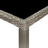 9 Piece Outdoor Dining Set with Cushions Poly Rattan Grey - Extra Image