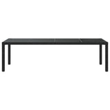 11 Piece Outdoor Dining Set with Cushions Poly Rattan Black and Grey - Extra Image